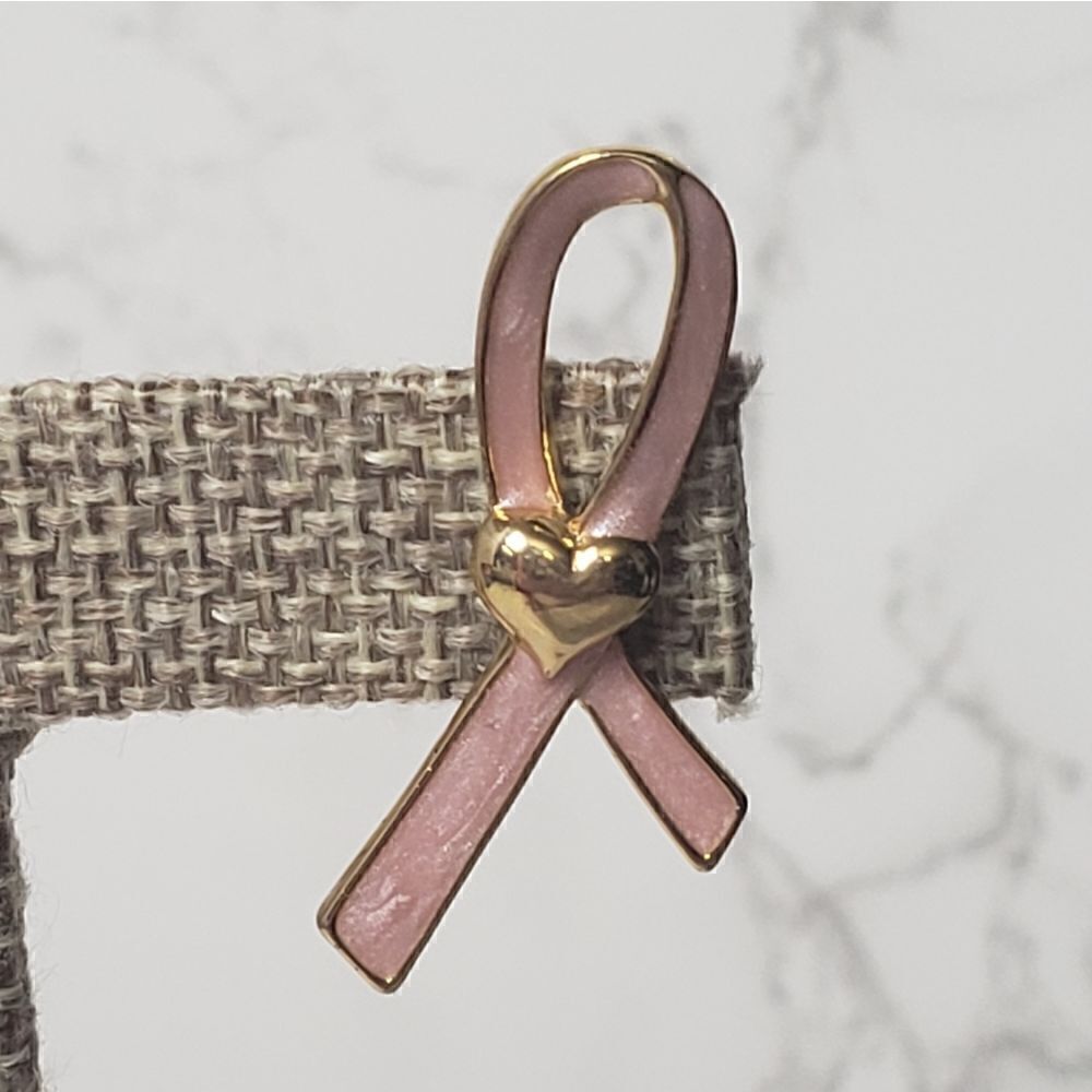 VINTAGE AVON Pink Enameled Breast Cancer Awareness Pin